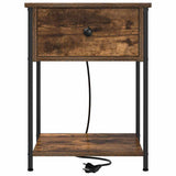 Armadio da Notte Rovere fumé 42 x 41 x 56 cm Legno truciolato