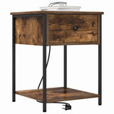 Armadio da Notte Rovere fumé 42 x 41 x 56 cm Legno truciolato