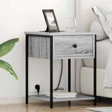 Armadio da Notte con cassetto Grigio Sonoma 42 x 41 x 56 cm