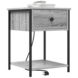 Armadio da Notte con cassetto Grigio Sonoma 42 x 41 x 56 cm