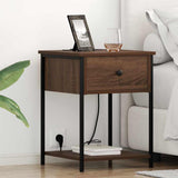 Armadio da Notte con cassetto Rovere Marrone 42 x 41 x 56 cm