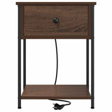 Armadio da Notte con cassetto Rovere Marrone 42 x 41 x 56 cm