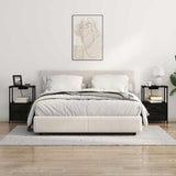 Armadio da Notte con cassetto 2 pcs Rovere Nero 40 x 31 x 60 cm