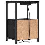 Armadio da Notte con cassetto 2 pcs Rovere Nero 40 x 31 x 60 cm