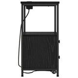 Armadio da Notte con cassetto 2 pcs Rovere Nero 40 x 31 x 60 cm