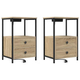 Armadio da Notte 2 pcs Rovere Sonoma 40 x 31 x 60 cm