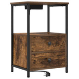 Armadio da Notte Rovere fumé 40 x 31 x 60 cm Legno truciolato