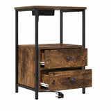 Armadio da Notte Rovere fumé 40 x 31 x 60 cm Legno truciolato