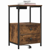 Armadio da Notte Rovere fumé 40 x 31 x 60 cm Legno truciolato
