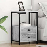 Armadio da Notte con cassetto Grigio Sonoma 40 x 31 x 60 cm
