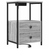 Armadio da Notte con cassetto Grigio Sonoma 40 x 31 x 60 cm