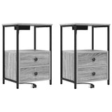 Armadio da Notte 2 pcs Grigio Sonoma 40 x 31 x 60 cm