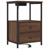Armadio da Notte con cassetto Rovere Marrone 40 x 31 x 60 cm