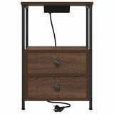 Armadio da Notte con cassetto Rovere Marrone 40 x 31 x 60 cm