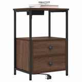 Armadio da Notte con cassetto Rovere Marrone 40 x 31 x 60 cm