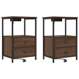 Armadio da Notte 2 pcs Rovere Marrone 40 x 31 x 60 cm