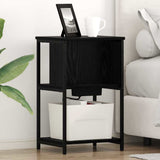 Armadio da Notte 2 pcs Rovere Nero 38 x 31 x 61 cm