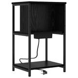 Armadio da Notte 2 pcs Rovere Nero 38 x 31 x 61 cm