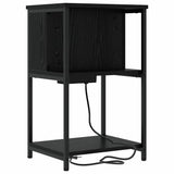 Armadio da Notte 2 pcs Rovere Nero 38 x 31 x 61 cm