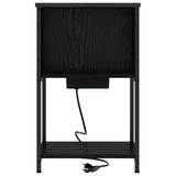 Armadio da Notte 2 pcs Rovere Nero 38 x 31 x 61 cm