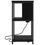 Armadio da Notte 2 pcs Rovere Nero 38 x 31 x 61 cm
