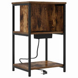 Armadio da Notte Rovere fumé 38 x 31 x 61 cm Legno truciolato