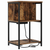 Armadio da Notte Rovere fumé 38 x 31 x 61 cm Legno truciolato