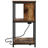Armadio da Notte Rovere fumé 38 x 31 x 61 cm Legno truciolato