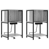 Armadio da Notte 2 pcs Grigio Sonoma 38 x 31 x 61 cm
