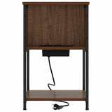 Armadio da Notte Rovere Marrone 38 x 31 x 61 cm