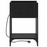 Armadio da Notte 2 pcs Rovere Nero 40 x 40 x 61 cm