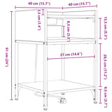 Armadio da Notte 2 pcs Rovere Sonoma 40 x 40 x 61 cm