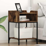 Armadio da Notte 2 pcs Rovere fumé 40 x 40 x 61 cm