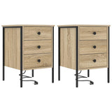 Armadio da Notte 2 pcs Rovere Sonoma 42 x 41 x 61 cm