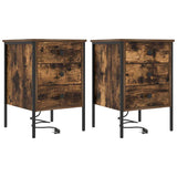 Armadio da Notte con cassetto 2 pcs Rovere fumé 42 x 41 x 61 cm