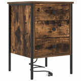 Armadio da Notte con cassetto 2 pcs Rovere fumé 42 x 41 x 61 cm