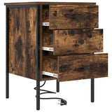 Armadio da Notte con cassetto 2 pcs Rovere fumé 42 x 41 x 61 cm