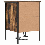 Armadio da Notte con cassetto 2 pcs Rovere fumé 42 x 41 x 61 cm