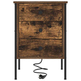 Armadio da Notte con cassetto 2 pcs Rovere fumé 42 x 41 x 61 cm