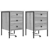 Armadio da Notte 2 pcs Grigio Sonoma 42 x 41 x 61 cm