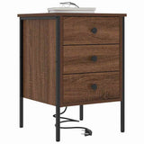 Armadio da Notte con cassetto Rovere Marrone 42 x 41 x 61 cm