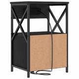Armadio da Notte con cassetto 2 pcs Rovere Nero 40 x 31 x 60 cm