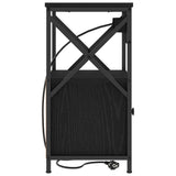 Armadio da Notte con cassetto 2 pcs Rovere Nero 40 x 31 x 60 cm