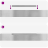 Bordura per Prato 4 pcs Argento 450 x 0.05 x 15 cm