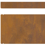 Finitura per Prato da Giardino 4 pcs Ruggine 450 x 10 cm