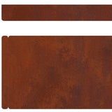 Bordura per Prato 4 pcs Ruggine 450 x 0,05 x 10 cm