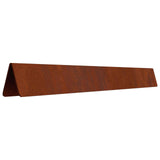 Bordura per Prato 4 pcs Ruggine 450 x 0,05 x 10 cm