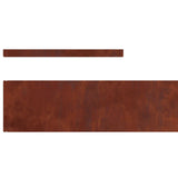 Bordura per Prato 4 pcs Ruggine 450 x 0.05 x 15 cm