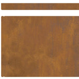 Bordura per Prato 4 pcs Ruggine 450 x 0.05 x 15 cm