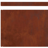 Bordura per Prato 4 pcs Ruggine 450 x 0,05 x 20 cm